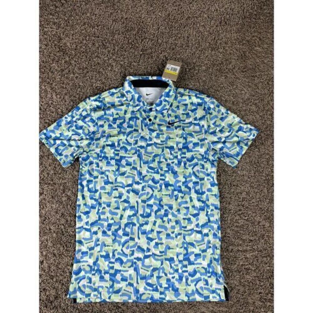 Nike Men's Dri-FIT Tour Golf Polo,‎ Light Photo Blue/Black, S Regular US